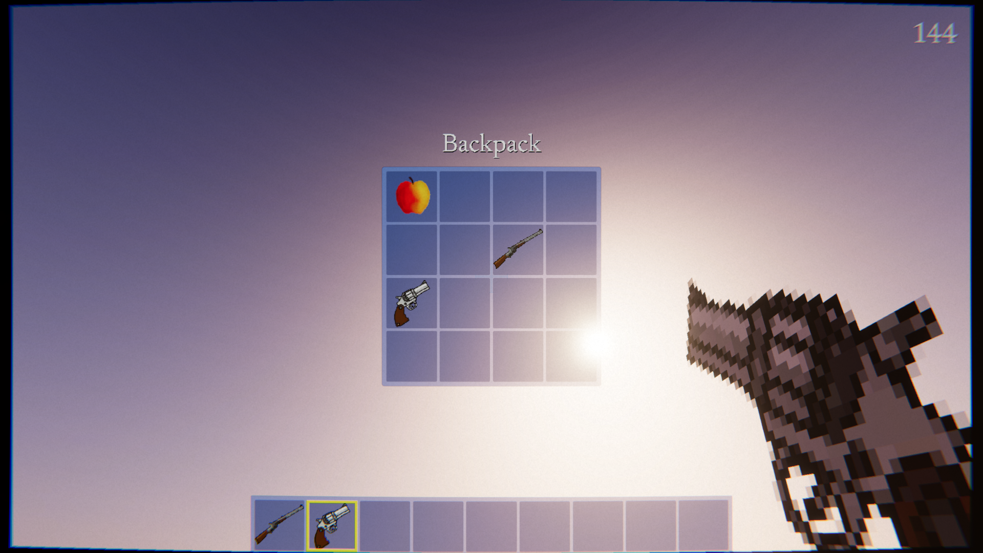An inventory lit up by the desert sun