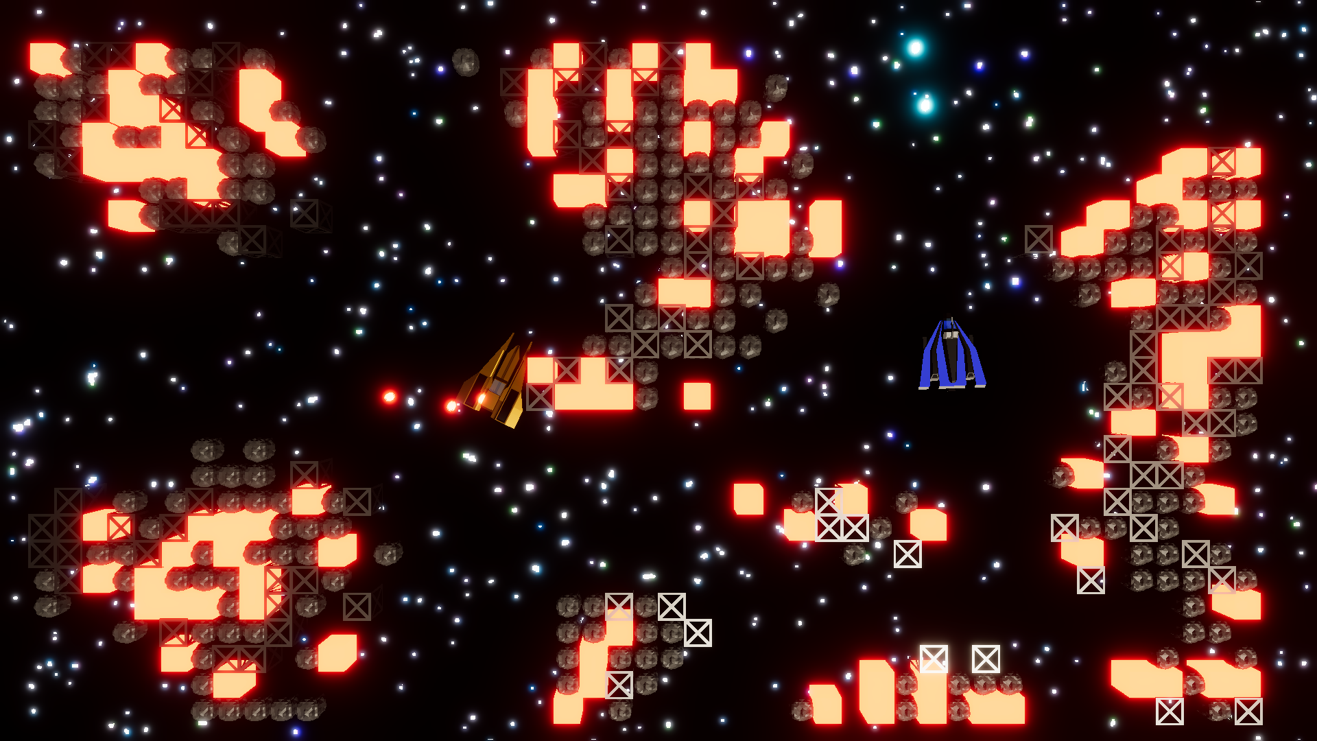 Vector-C, a two-player, arcade-style, top-down shooter.